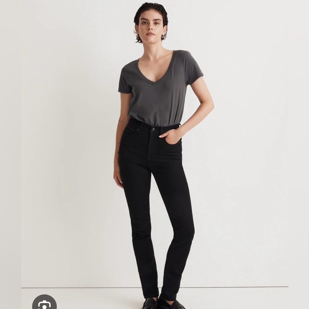 Madewell stonepipe jeans in black size 26